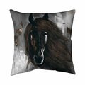 Begin Home Decor 26 x 26 in. Dark Brown Horse-Double Sided Print Indoor Pillow 5541-2626-AN123-1